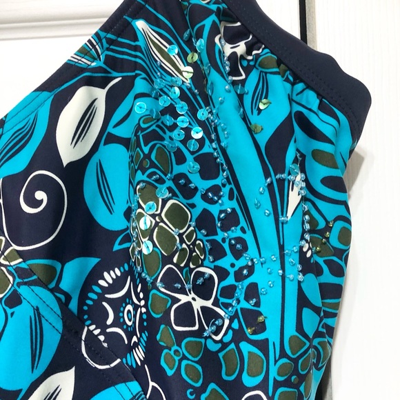 Silhouette Collections Ladies 1 Pc Swimsuit 18 D Womenโs Bathing suit Floral - Picture 2 of 10